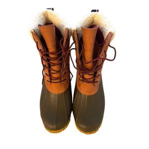 Tommy Hilfiger Womens Lace Waterproof Rain Snow Duck Boots Size 10 Medium Russel